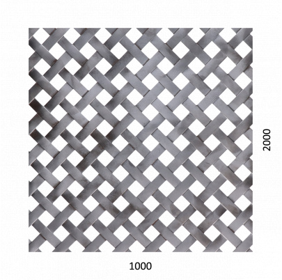 Dierovaný plech - tkanina Fe, diera: 10x10mm, rozteč: 18mm,  (1000x2000x1.0mm)