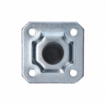Nastaviteľný doraz posuvných brán, platňa 100x100mm, pozinkovaný