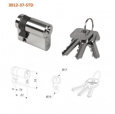 LOCINOX® KEYDROP uzamykateľný mechanický rígeľ pre krídlové brány, 3 nastaviteľné stupne vysunutia