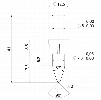 Kovdrill pre termálne vŕtanie na nerez M8x1.25