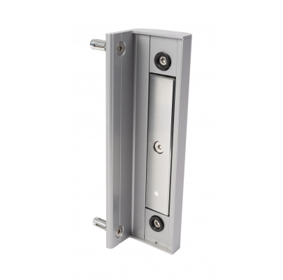 LOCINOX® B-MAG-2500 zapustený prídržný elektromagnet s dorazovou lištou, blokácia v ťahu 2500N, pre krídlové bránky