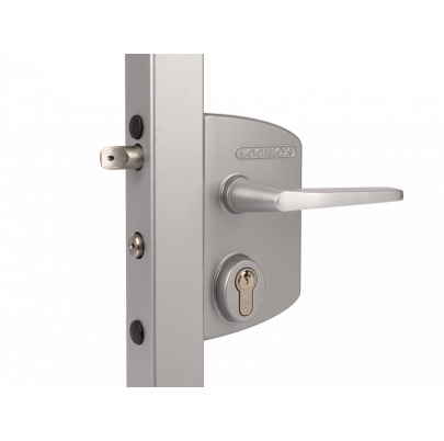 LOCINOX® Zámkový set LAKQ U2 pre profil Ø30 - Ø50 mm (kazeta, zámok, hliníkové kľučky, cylindrická vložka), voliteľná farba RAL