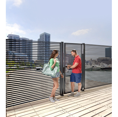 LOCINOX® DINO dvojložiskový záves 180°, nastaviteľný 2D, hliníkový kryt, voliteľná farba RAL