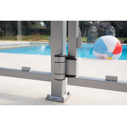 LOCINOX® DINO dvojložiskový záves 180°, nastaviteľný 2D, hliníkový kryt, voliteľná farba RAL