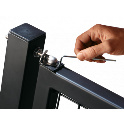 LOCINOX® SWING40 samozatvárací pružinový záves M12, otvárateľný 90°, nastaviteľný 1D, nerezová oceľ