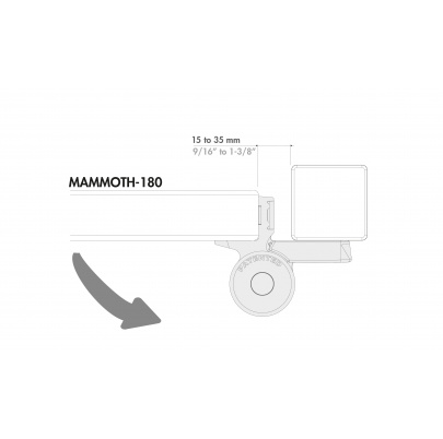 LOCINOX® MAMMOTH180 záves otvárateľný 180°, nastaviteľný 2D, integrovaný hydraulický zatvárač, pre krídlové bránky do 150 kg