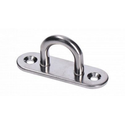 Nástenný úchyt lanka oválny, ø obľúka 6.0mm, brúsená nerez K320/ AISI304