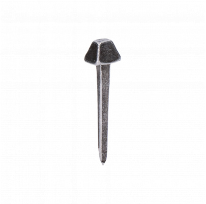 ozdobný kovaný štvorcový klinec, hlavička 9x12x8mm, hrot 3x4x40mm, bez povrchovej úpravy