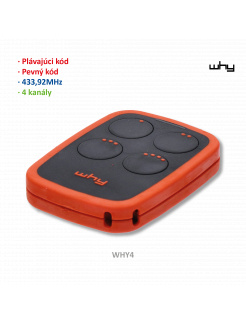 Vysielač WHY 433: auto-programovateľný pre rôzne značky až 4 rozdielne ovládače v 1, pevný aj plávajúci kód 433MHz