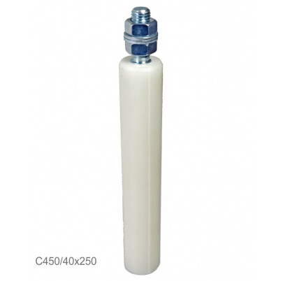 Nylonový vodiaci valček ø42, H-250mm, závit M18 pre horné vedenie posuvnej brány