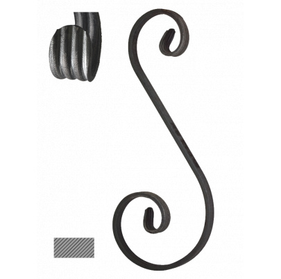 Esko (300x120/75mm), 12x6mm, nepravideľné, široké rozkutie
