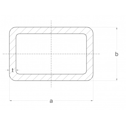 Uzavretý profil 80x40x3mm, čierny S235, hladký L=1000mm, cena za 1ks(1m)