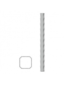 Uzavretý profil 40x40x2mm, čierny S235, zdobený po hranách L=6000mm, cena za 1ks(6m)