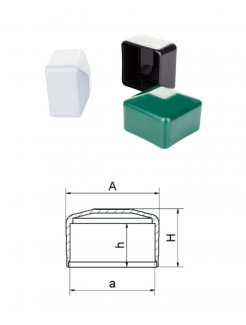 Vonkajšia krytka 30x30mm plastová PE