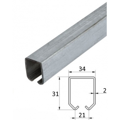 Profil PICCOLO 34x31x2mm, dľžka 3m