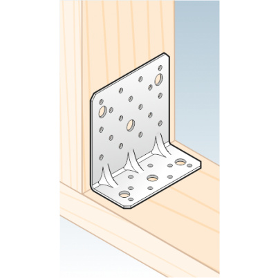 Uholník s prelisom 95x53x110mm, 2,5mm, pozink, otvory priemer 5mm-25ks, 11mm-6ks