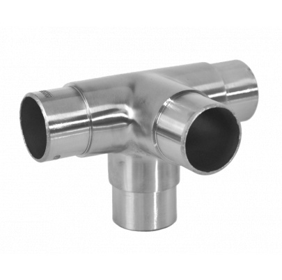 Spojka krížový kus na trubku ø42.4mm, brúsená nerez AISI304