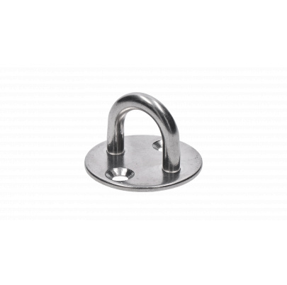 Nástenný úchyt lanka oválny, ø obľúka 6.0mm, brúsená nerez K320/ AISI304