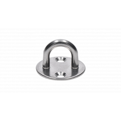 Nástenný úchyt lanka oválny, ø obľúka 6.0mm, brúsená nerez K320/ AISI304