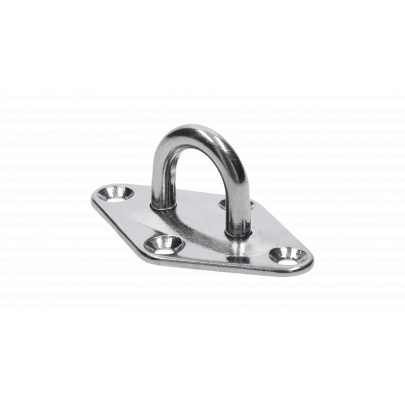 Nástenný úchyt lanka vzor diamant, ø obľúka 6.0mm, brúsená nerez K320/ AISI304