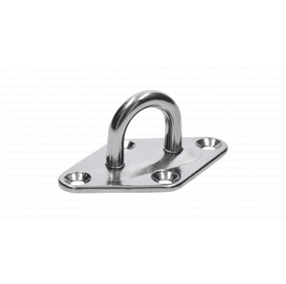 Nástenný úchyt lanka vzor diamant, ø obľúka 6.0mm, brúsená nerez K320/ AISI304