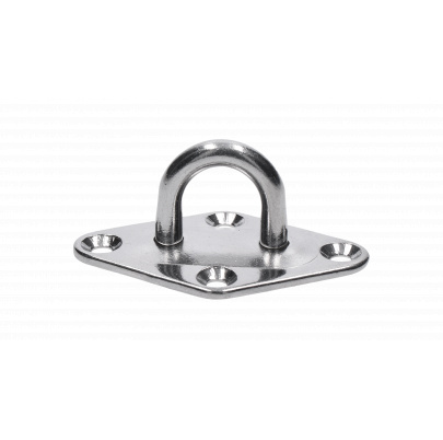 Nástenný úchyt lanka vzor diamant, ø obľúka 6.0mm, brúsená nerez K320/ AISI304