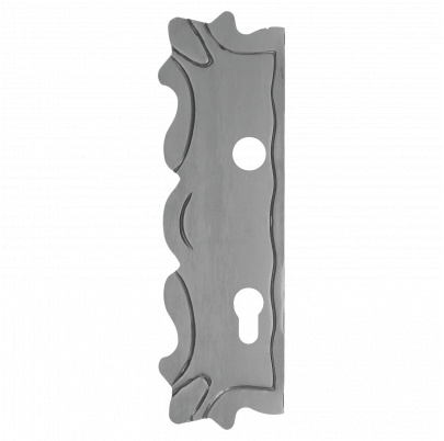 DOPREDAJ Štít 295x90x4mm s otvormi, otvor pre kľučku ø 20mm, zdobený, ľavý, pre zámok ZM90/40H