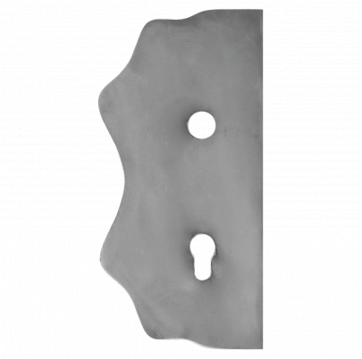 Štít 250x125x3mm s otvormi, rozteč 90mm, otvor pre kľučku ø 19,5mm, hladký, obojstranný (pravý aj ľavý), pre zámok ZM90/80