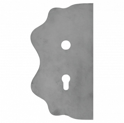 Štít 250x135x3mm s otvormi, rozteč 72mm, otvor pre kľučku ø 19,5mm, hladký, obojstranný (ľavý aj pravý), pre zámok ZMH331
