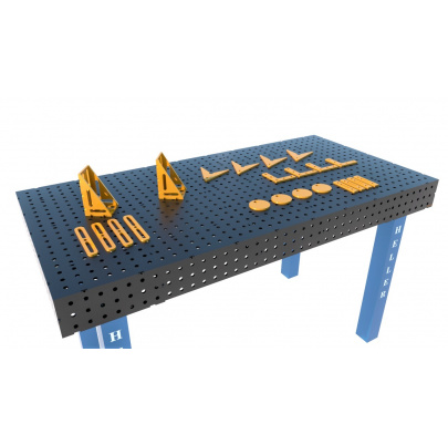 zvárací stôl 2000x1000x150mm, oceľ S355J2+N, priemer dier: 16.3mm, 7x rebrá, 4x bočnice