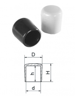 vonkajšia krytka plastová 5,9x11,2mm, šedá RAL7040