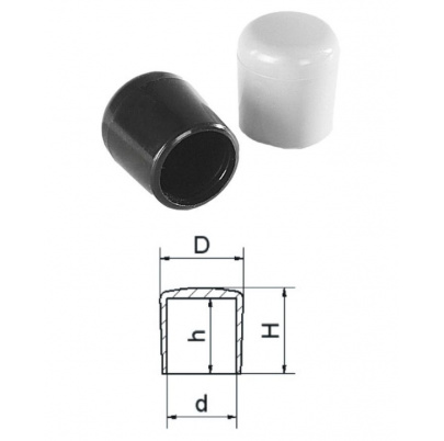 vonkajšia krytka plastová 5,9x11,2mm, šedá RAL7040