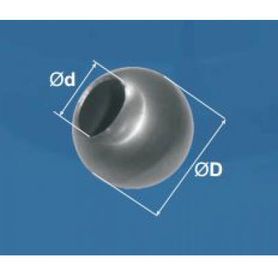 Guľa dutá ø 50mm, otvor ø 27mm, hrúbka steny 2mm
