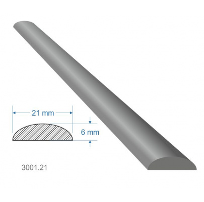 Pásovina oblá D 21x6x2000mm, mäkká, cena za KUS (2m)