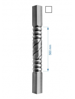 Tyč-rúrková H-1200mm so štvorcovou zakladňou 60x60mm, stena 1,5mm