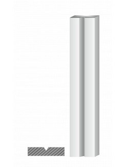 Tyč plochá plná 16x8mm, čierna S235, zdobená drážkou na dvoch protilahlých stranách L=6000mm, cena za 1ks(6m)