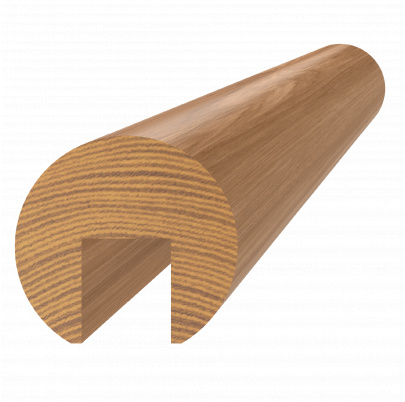 Drevený profil (42mm /L:3000mm) s drážkou 17x20mm, materiál: dub, brúsený povrch bez náteru, balenie: PVC fólia, necinkovaný materiál