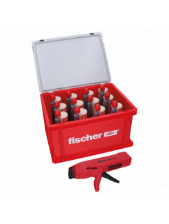 Praktický montážny box Fischer HWK obsahujúci 12 x chemickú maltu Fischer FIS V Plus 360 + pištoľ grátis