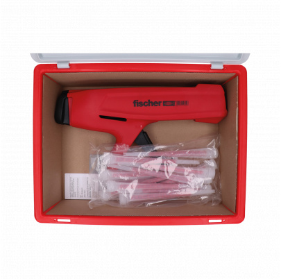 Praktický montážny box Fischer HWK obsahujúci 12 x chemickú maltu Fischer FIS V Plus 360 + pištoľ grátis