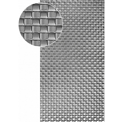 Plech bez povrch. úpravy, 2000x1000x1,1mm pletenina, 3D vzor