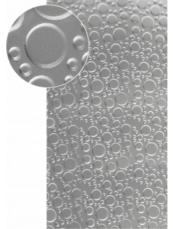 Plech oceľový pozinkovaný DX51D, rozmer 2000x1000x1,2mm +/- 0.5%, lisovaný vzor - KRUHY, 3D efekt