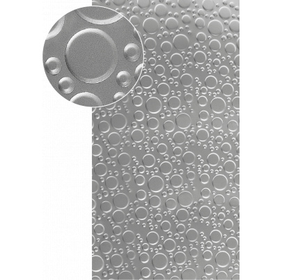 Plech  pozinkovaný, 2000x1000x1,2mm - KRUHY, 3D vzor