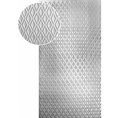 DOPREDAJ! Plech oceľový pozinkovaný DX51D, rozmer 2000x1000x1,2mm +/- 0.5%, lisovaný vzor - KOSOŠTVOREC, 3D efekt