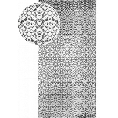 Plech  pozinkovaný, 2000x1000x1,2mm - KVET 2, 3D vzor