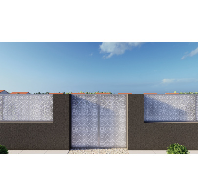 Plech  pozinkovaný, 2000x1000x1,2mm - KVET 2, 3D vzor