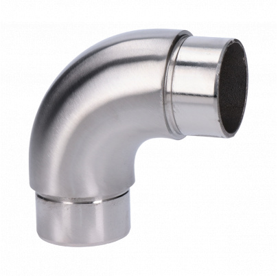 Spojka 90° na trubku ø42.4mm, brúsená nerez AISI304