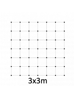 Montážna sada pre zelenú stenu - nerez, rozmer 3x3m. Set obsahuje: EB1-GW01 (49ks), PVC-LA4 (28ks), EB2-LA4 (60m)