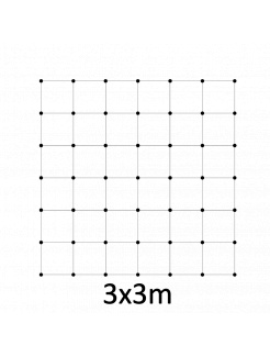 Montážna sada pre zelenú stenu - nerez, rozmer 3x3m. Set obsahuje: EB1-GW01 (49ks), PVC-LA4 (28ks), EB2-LA4 (60m)