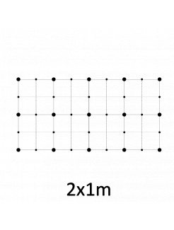 Montážna sada pre zelenú stenu - nerez, rozmer 2x1m. Set obsahuje: EB1-GW01 (15ks), PVC-LA4 (28ks), EB2-LA4 (25m), EB1-GWS4 (22ks)