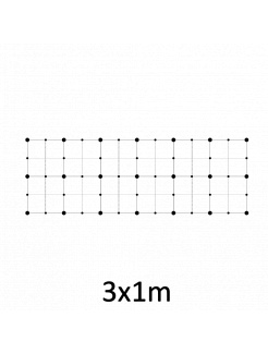 Montážna sada pre zelenú stenu - nerez, rozmer 3x1m. Set obsahuje: EB1-GW01 (21ks), PVC-LA4 (36ks), EB2-LA4 (35m), EB1-GW04 (32ks)